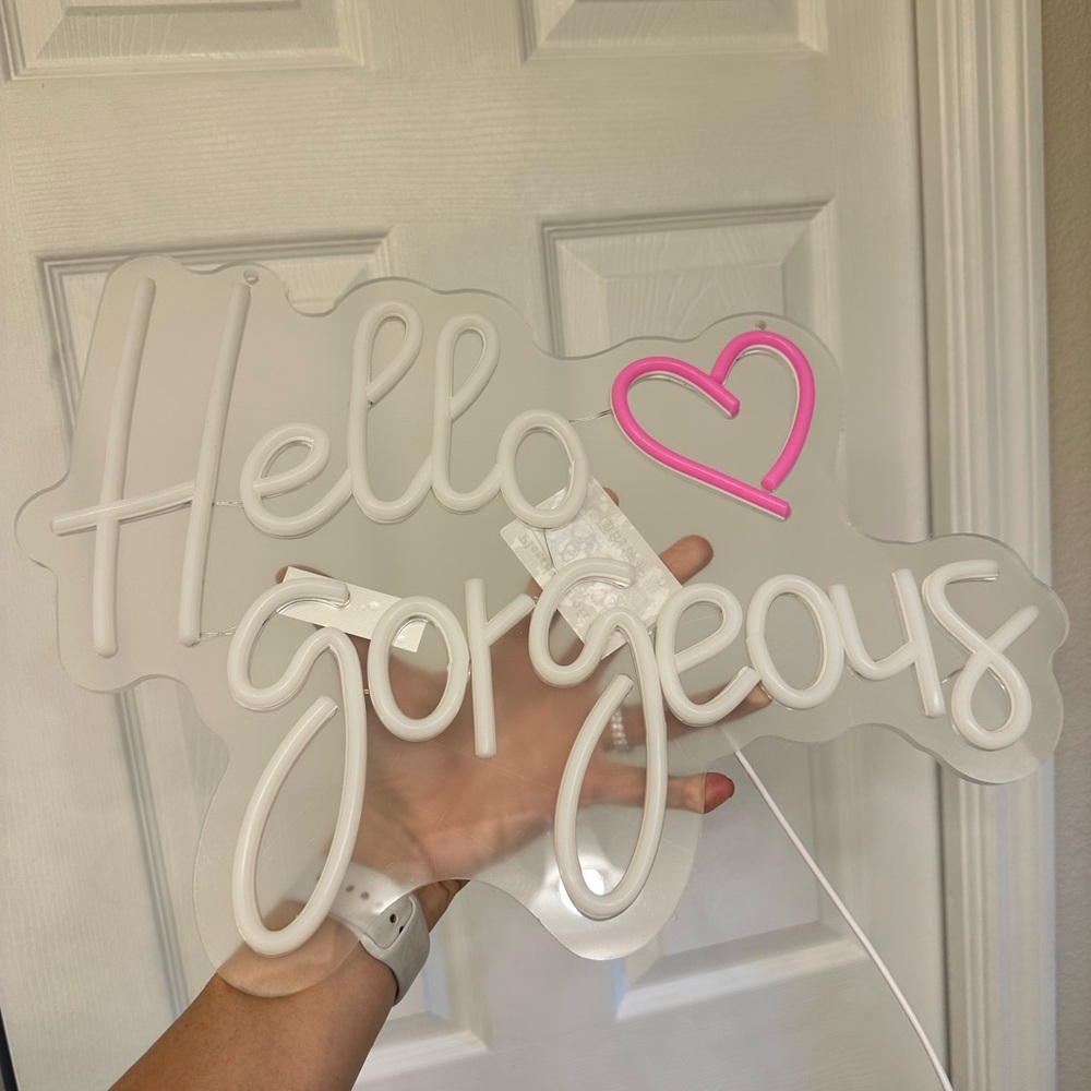Hello Gorgeous Neon Sign - Picture 3 of 6